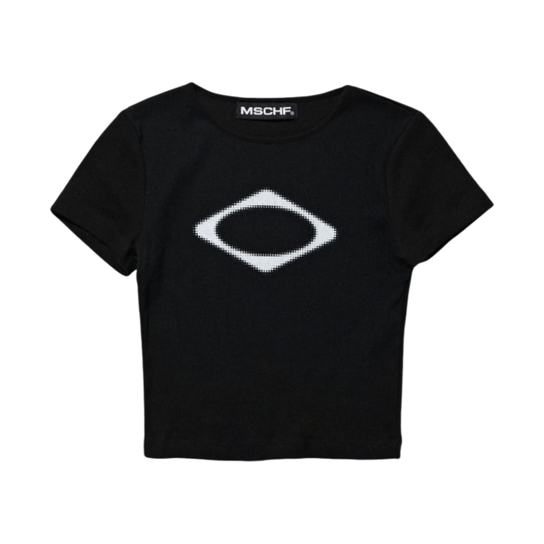 (W) 미스치프 롬버스 블러 티셔츠 미니 블랙((W) Mischief Rhombus Blur T-Shirt Mini Black)