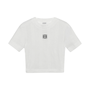 (W) Loewe Anagram Top In Ribbed Cotton Jersey White