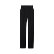 (W) Burberry Mohair Wool Tailored Trousers Black