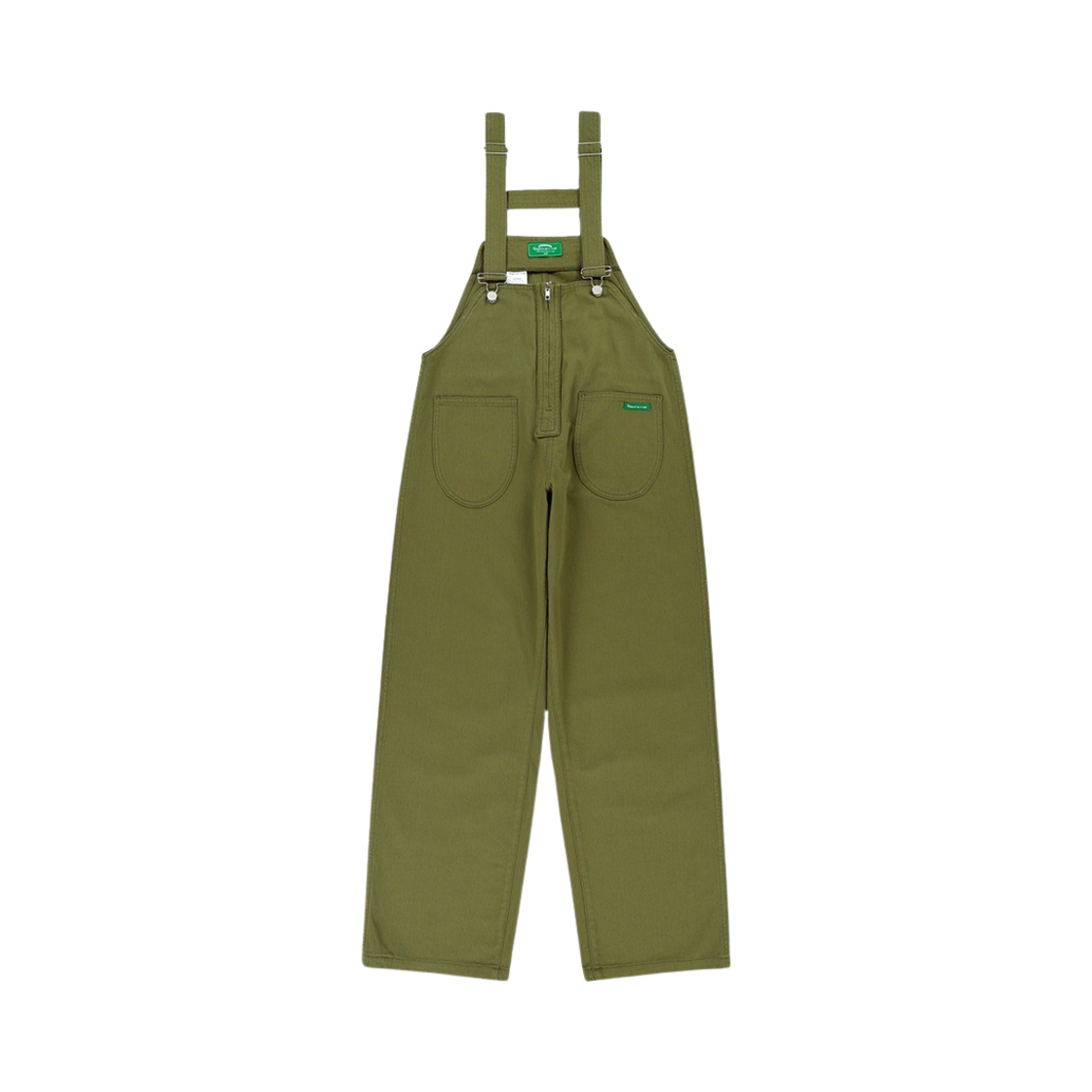 그린버터 우먼 지퍼 오버롤 팬츠 카키(Greenbutter Women Zipper Overall pants Khaki) - 1