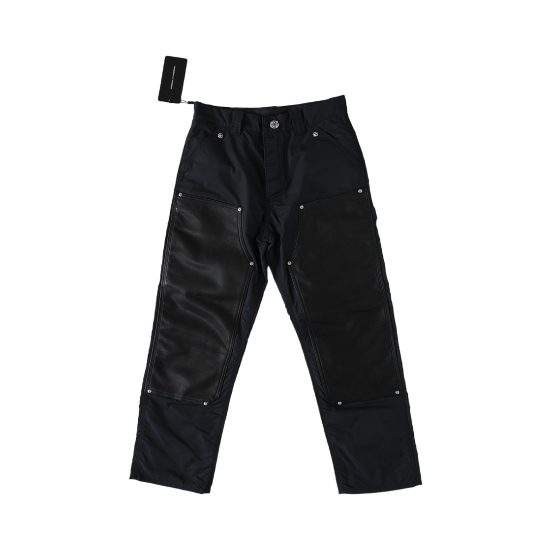 77776666 Hansroom Chrome Hearts Double Knee Leather Carpenter Pants