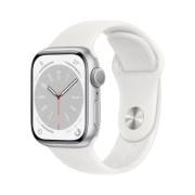 Apple Watch Series 8 41mm GPS Silver Aluminium Case with Sport Band White (Korean Ver.)
