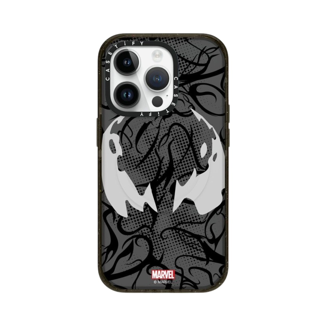 케이스티파이 x 마블 아이폰 베놈 마스크 맥세이프 임팩트 케이스 클리어 블랙(Casetify x Marvel iPhone Venom Mask Magsafe Impact Case Clear Black) - 1