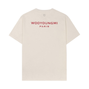 Wooyoungmi Red Back Logo T-Shirt Ivory - 22SS