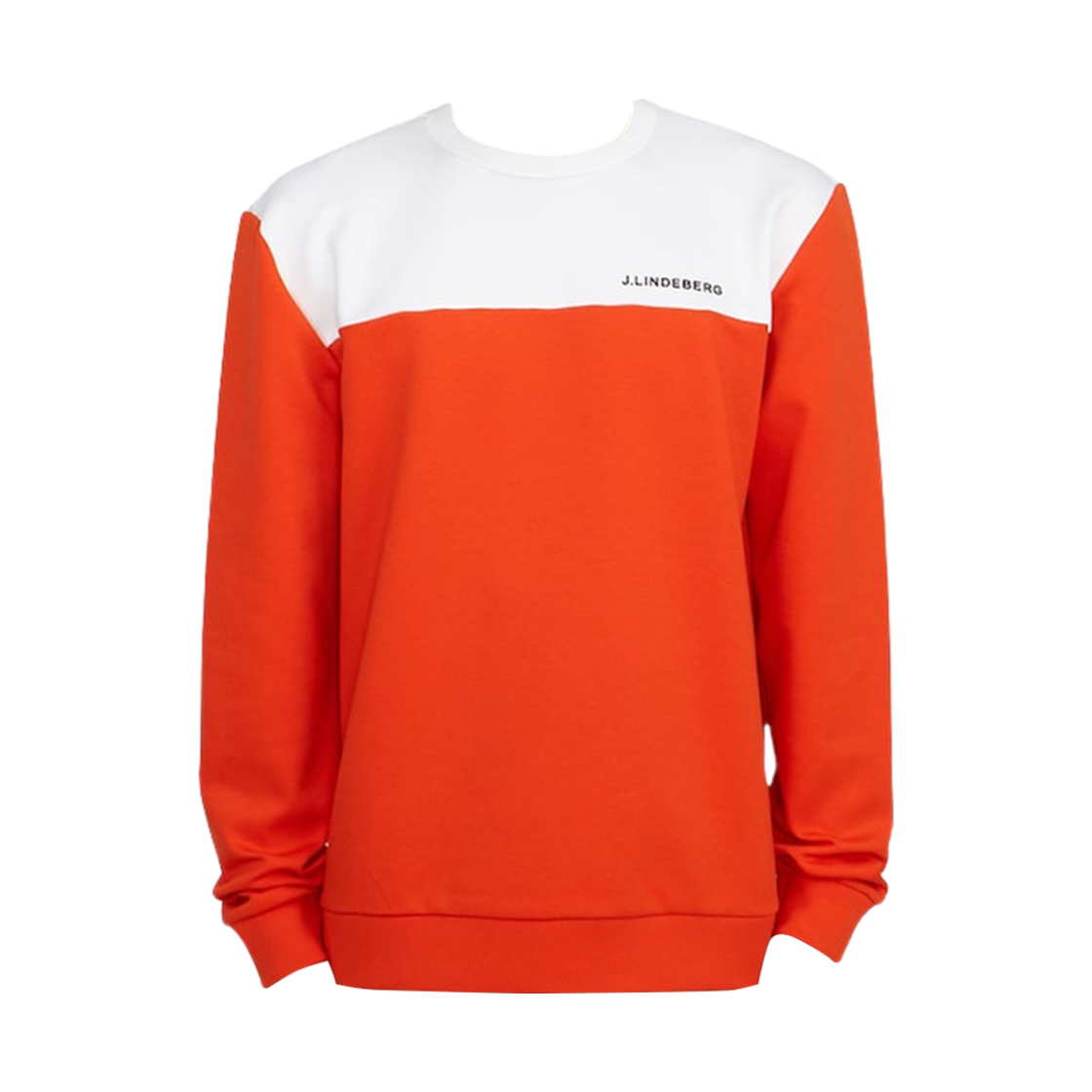 AMJS09078-G135 J.Lindeberg Jeff Crewneck Fiery Red