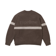 Supreme Tonal Applique Sweater Brown - 25SS