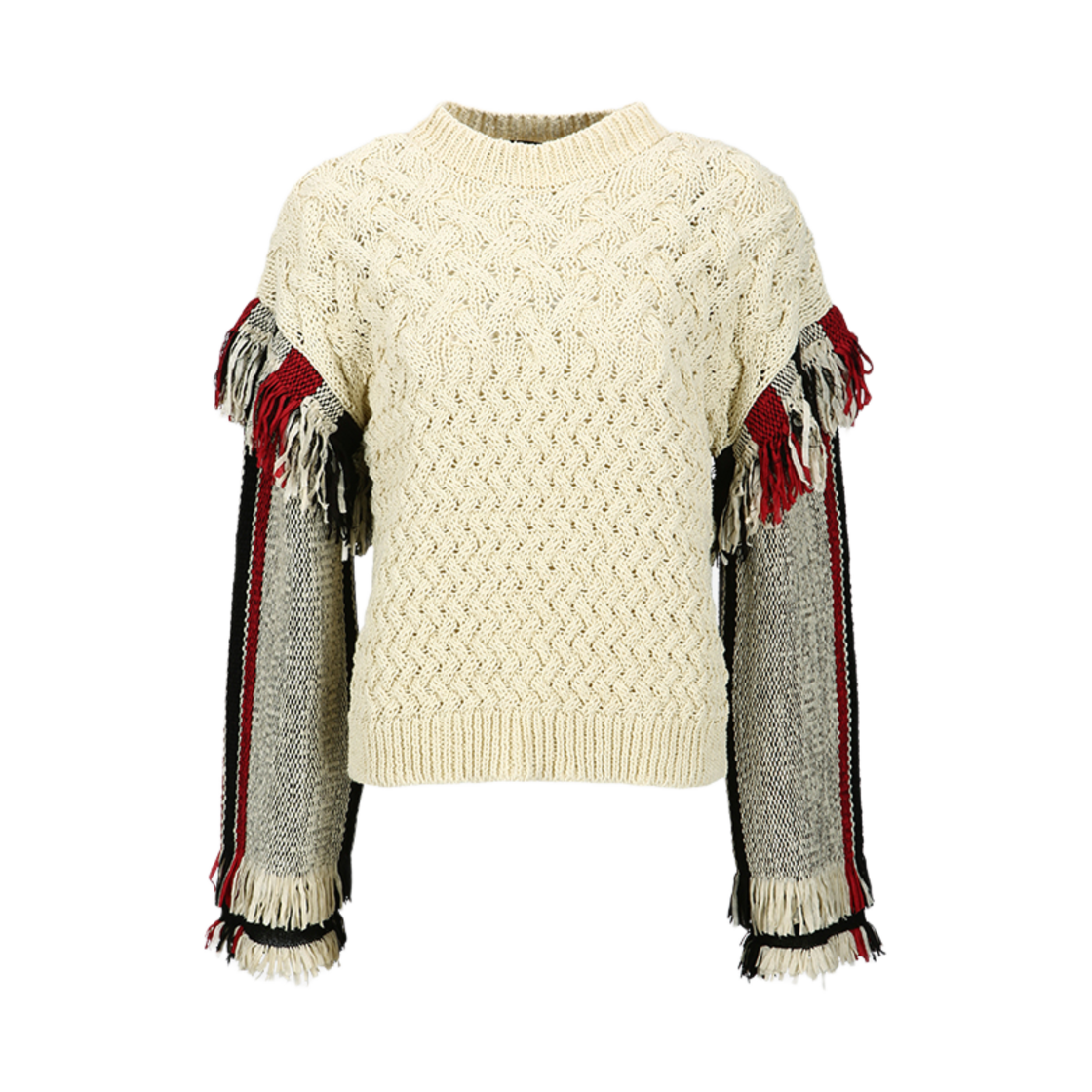 ADSB 앤더슨벨 유니섹스 태슬 슬리브 오버사이즈 니트 스웨터 에크루