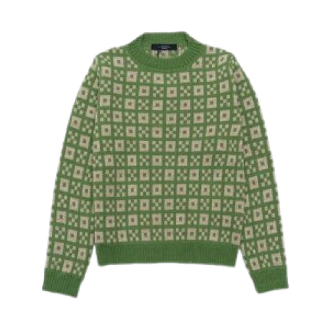 PARIDE-006 (W) Weekend Max Mara Paride Jacquard Alpaca Wool Sweater Green