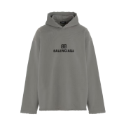 Balenciaga Distressed BB Pixel Hoodie Taupe