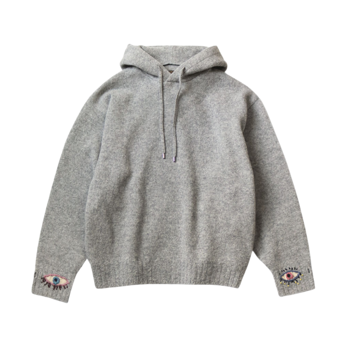 캐피탈 5G 울 후드 스웨터 스피크이지 자수 그레이(Kapital 5G Wool Hooded Sweater Speakeasy Embroidery Gray) - 1