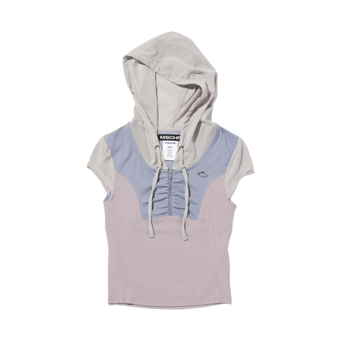 MF24SSTS11 (W) Mischief Hooded Track Half Zip-Up Light Grey