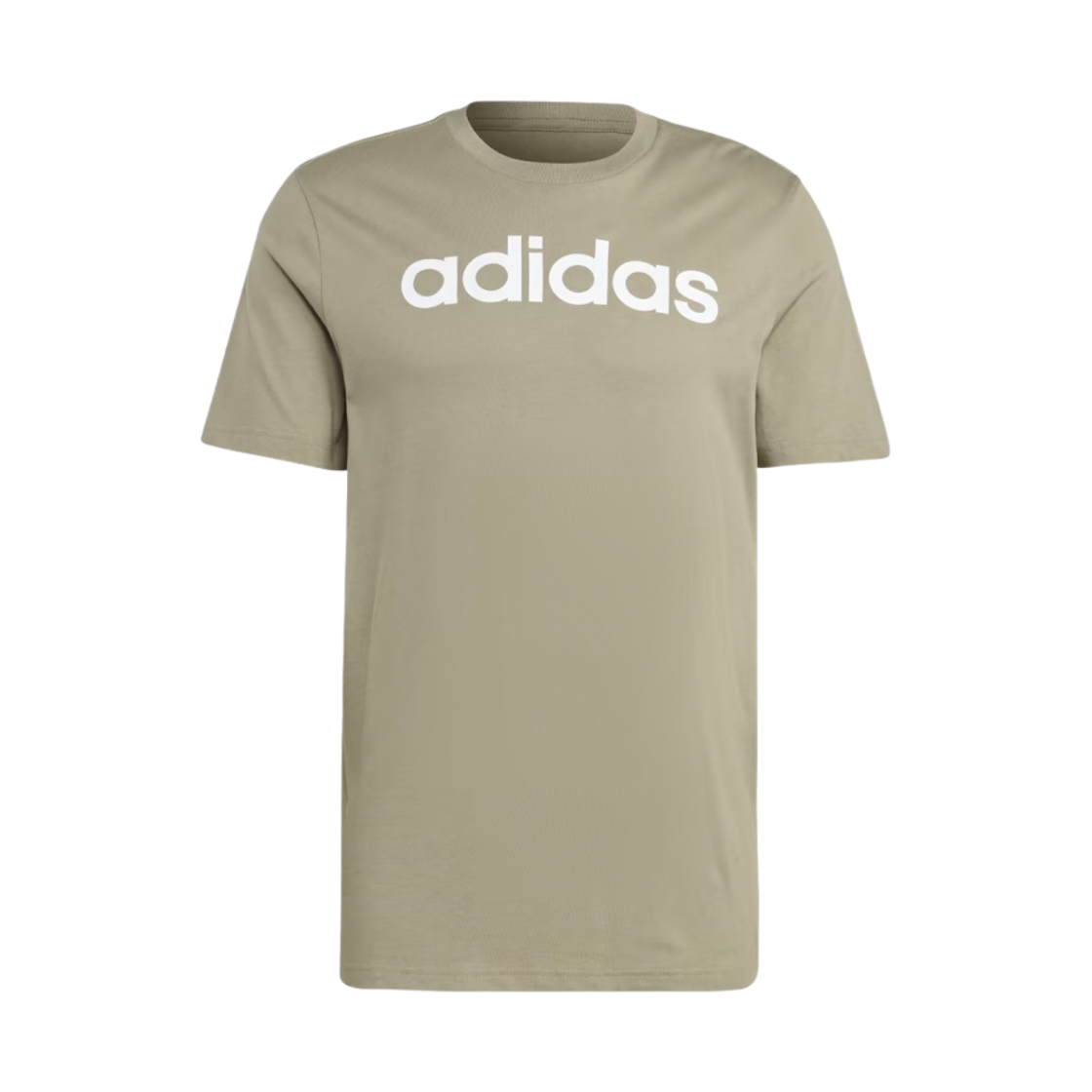 아디다스 에센셜 싱글 저지 라이너 자수 로고 티셔츠 실버 페블 - KR 사이즈(Adidas Essentials Single Jersey Linear Embroidered Logo T-Shirt Silver Pebble - KR Sizing) - 1