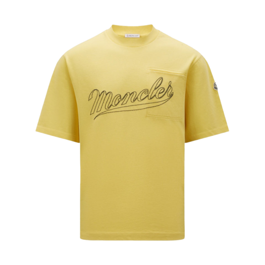Moncler Logo T-Shirt Yellow - 23SS