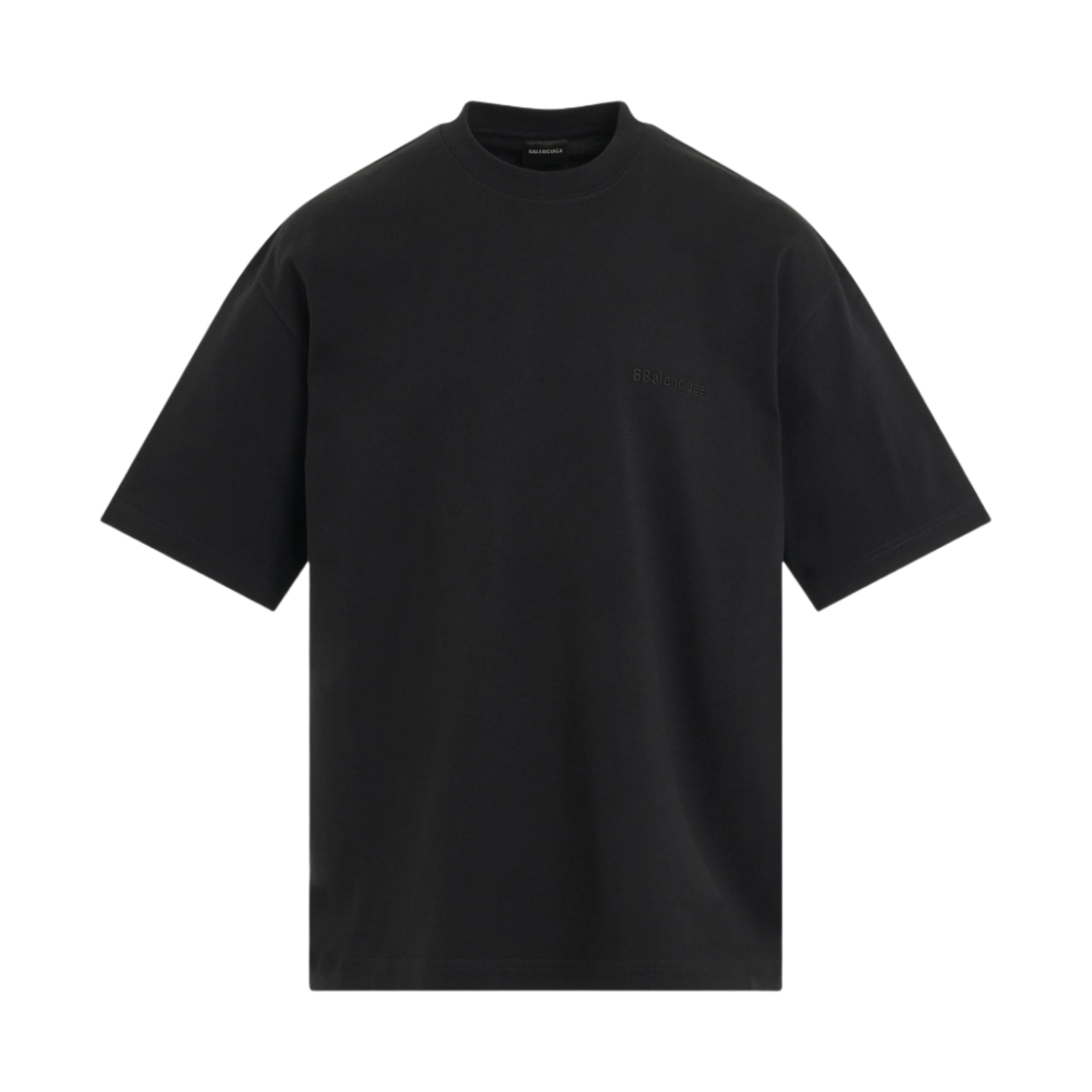 발렌시아가 BB 로고 티셔츠 워시드 블랙(Balenciaga BB Logo T-Shirt Washed Black) - 1