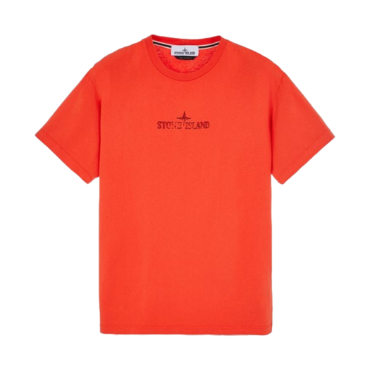 Stone Island 2NS81 Stamp One Print Short Sleeve T-Shirt Lobster Red - 23FW
