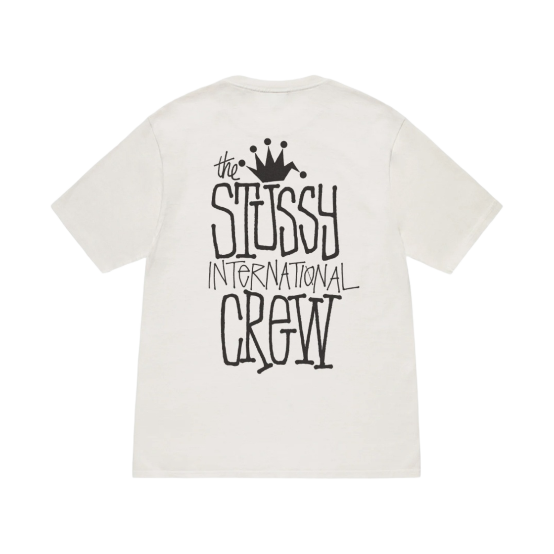 스투시 크라운 인터내셔널 피그먼트 다이드 티셔츠 내츄럴