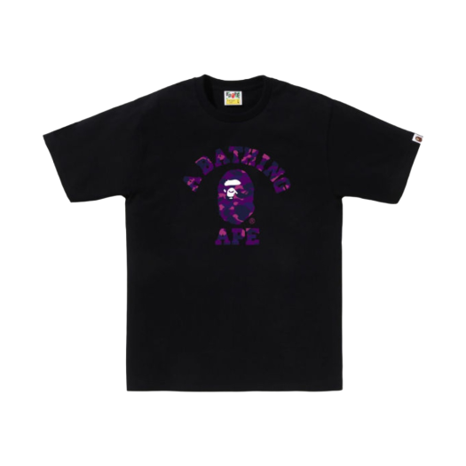 BAPE Color Camo College T-Shirt Black Purple