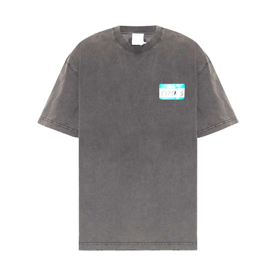 베트멍 마이 네임 이즈 티셔츠 페이디드 블랙(Vetements My Name Is T-Shirt Faded Black)