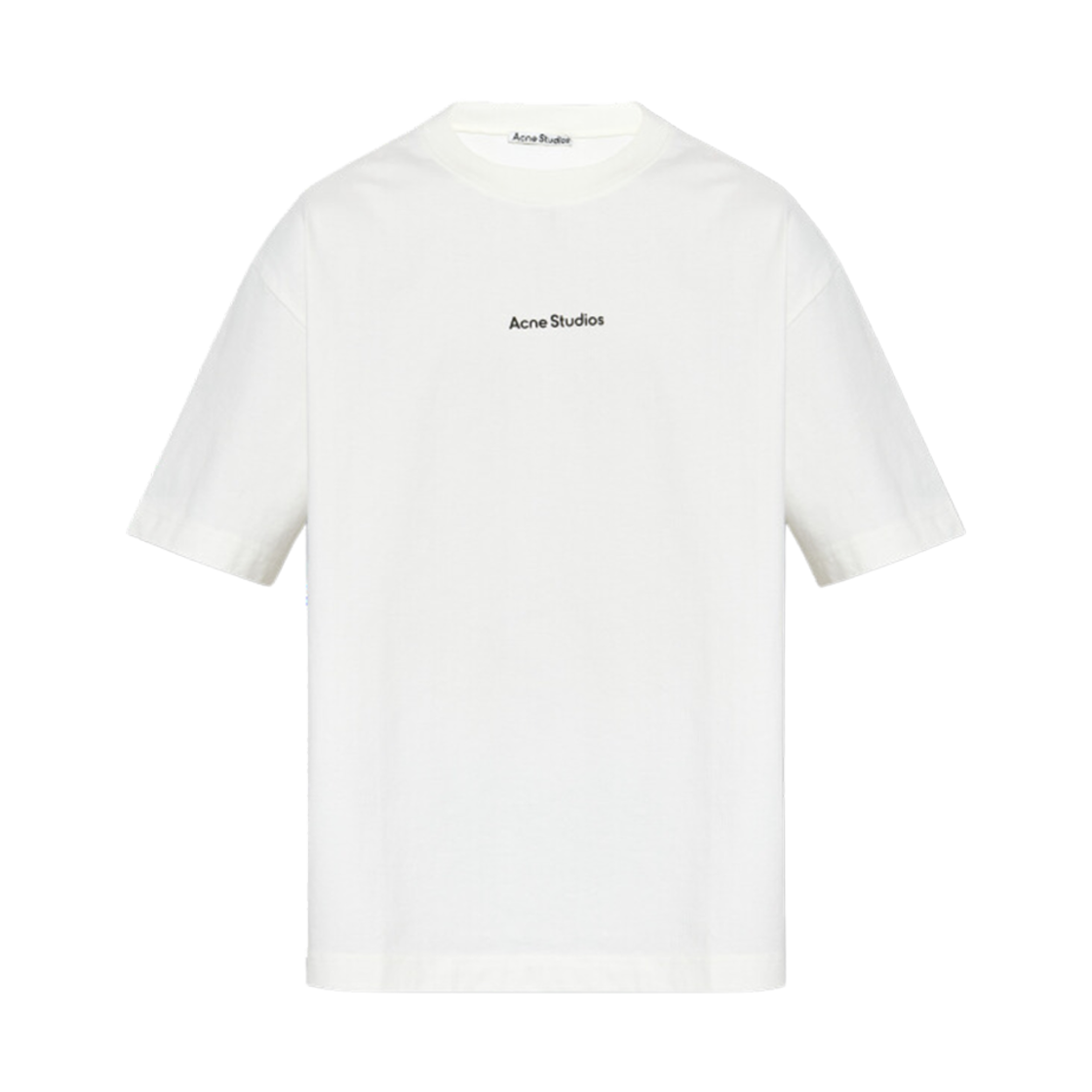 아크네 스튜디오 스탬프 로고 릴렉스드 핏 티셔츠 옵틱 화이트