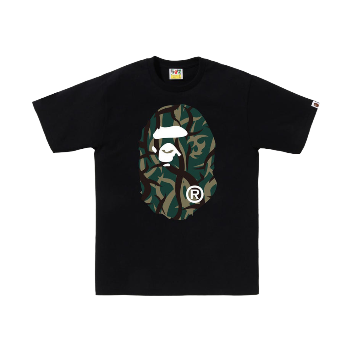 - BAPE Trial Camo Big Ape Head T-Shirt Black Green