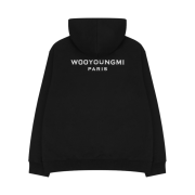 Wooyoungmi Back Logo Hooded Zip-Up Black- 23FW