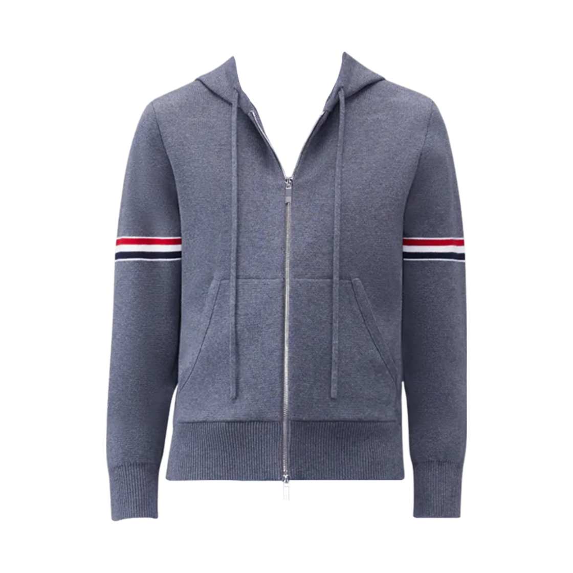 MKT008A-Y3007-035 Thom Browne Cotton Armband Hoodie Medium Grey