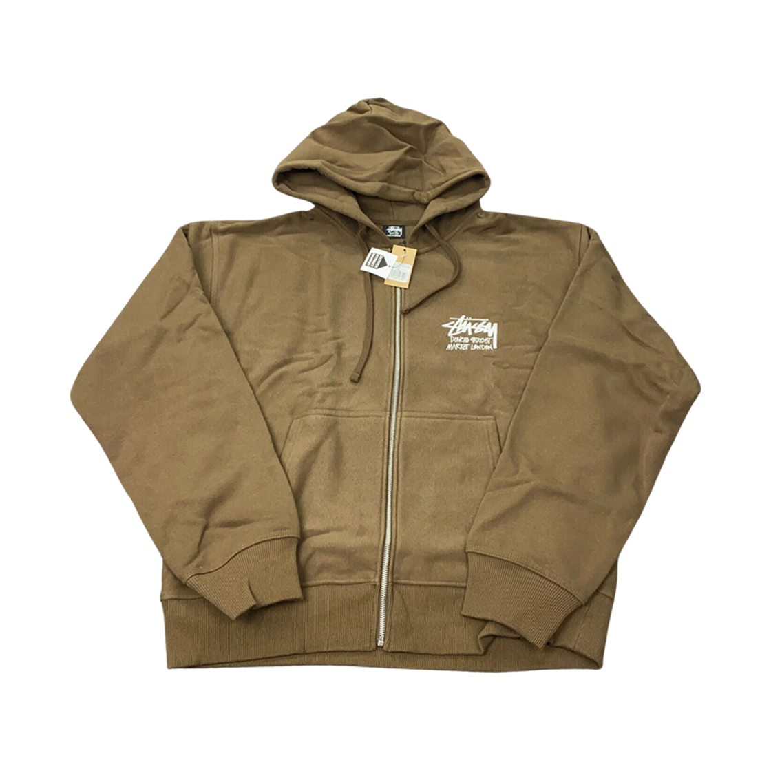3973738 Stussy Stock DSM London Zip Hoodie Coffee 2022 - 대표 이미지 #1