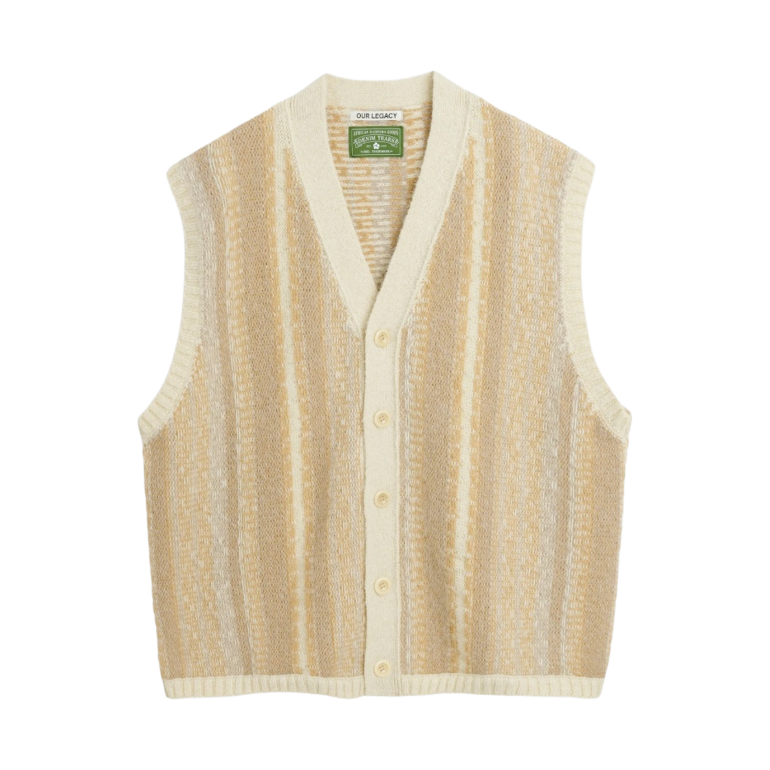 아워레가시 x 데님 티어스 x 투팍 니트 베스트 버티컬 스트라이프(Our Legacy x Denim Tears x Tupac Knitted Vest Vertical Stripe) - 1
