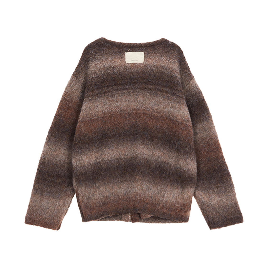 (W) 마뗑킴 그라데이션 니트 집업 가디건 브라운((W) Matin Kim Gradation Knit Zip Up Cardigan Brown) - 2