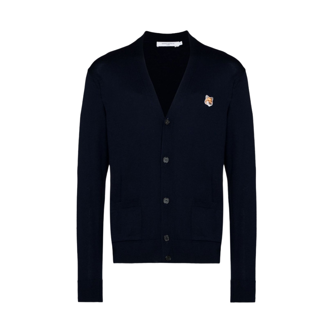 메종 키츠네 폭스 헤드 패치 클래식 가디건 네이비(Maison Kitsune Fox Head Patch Classic Cardigan Navy)