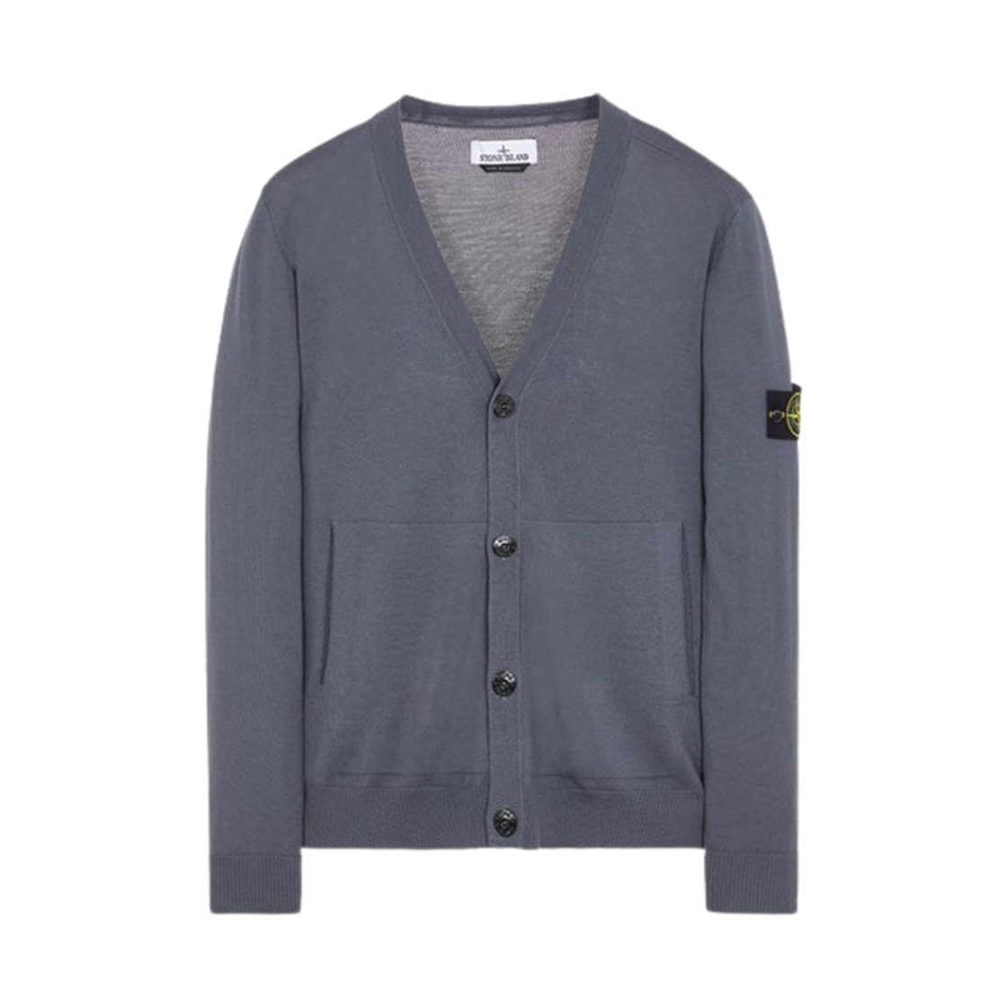 7915511C4-V0062 Stone Island 511C4 Pure Light Wool Knit Cardigan Lead - 23FW