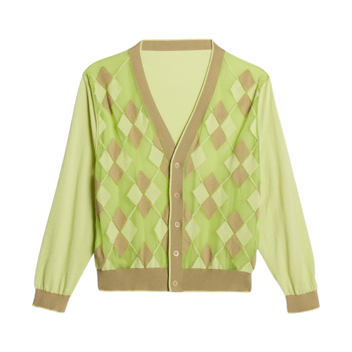 자크뮈스 르 가디건 톨레도 아가일 가디건 멀티 그린(Jacquemus Le Cardigan Toledo Argyle Cardigan Multi Green) - 1
