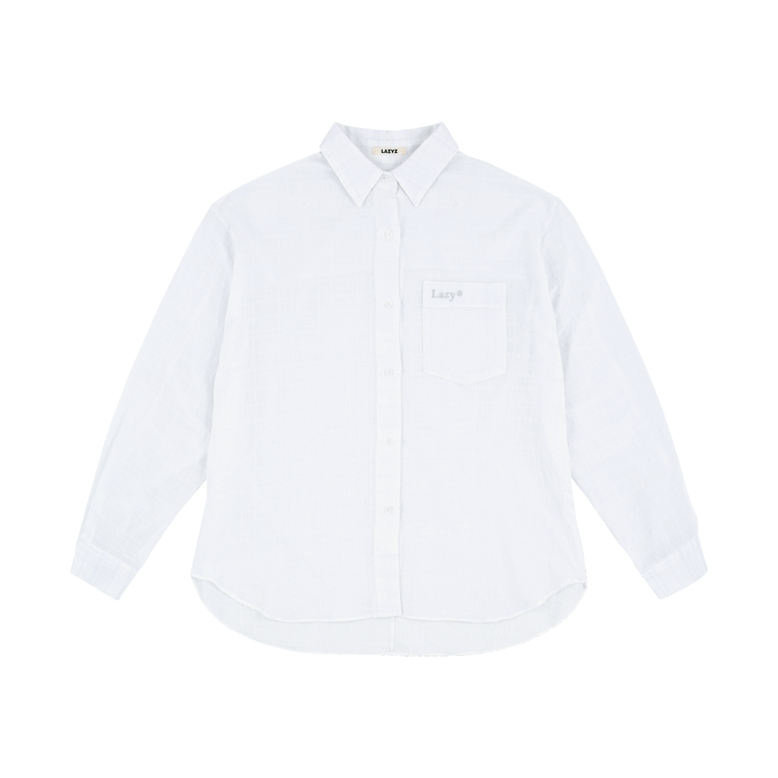 레이지지 루즈핏 클래식 체크 셔츠 화이트