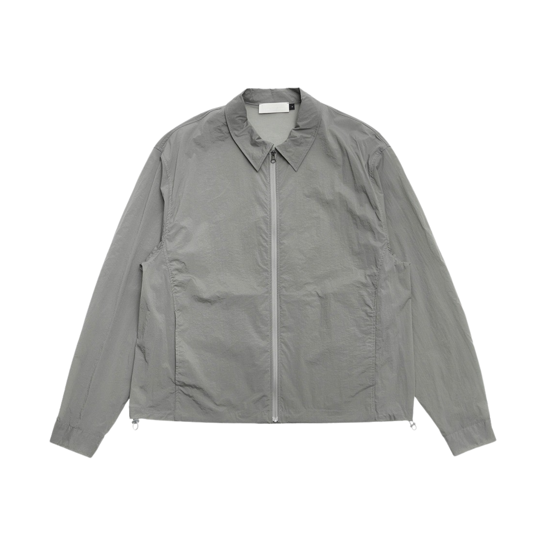 KM4BSHLAM14GY Amomento Sheer Zip Up Shirts Grey