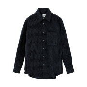 Wooyoungmi Peacock Pattern Shirt Navy - 24FW
