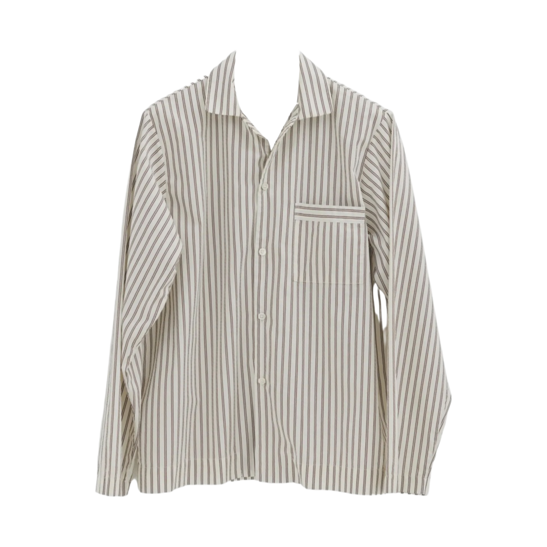 테클라 포플린 슬립웨어 롱슬리브 셔츠 호퍼 스트라이프(Tekla Poplin Sleepwear Long Sleeved Shirt Hopper Stripes)