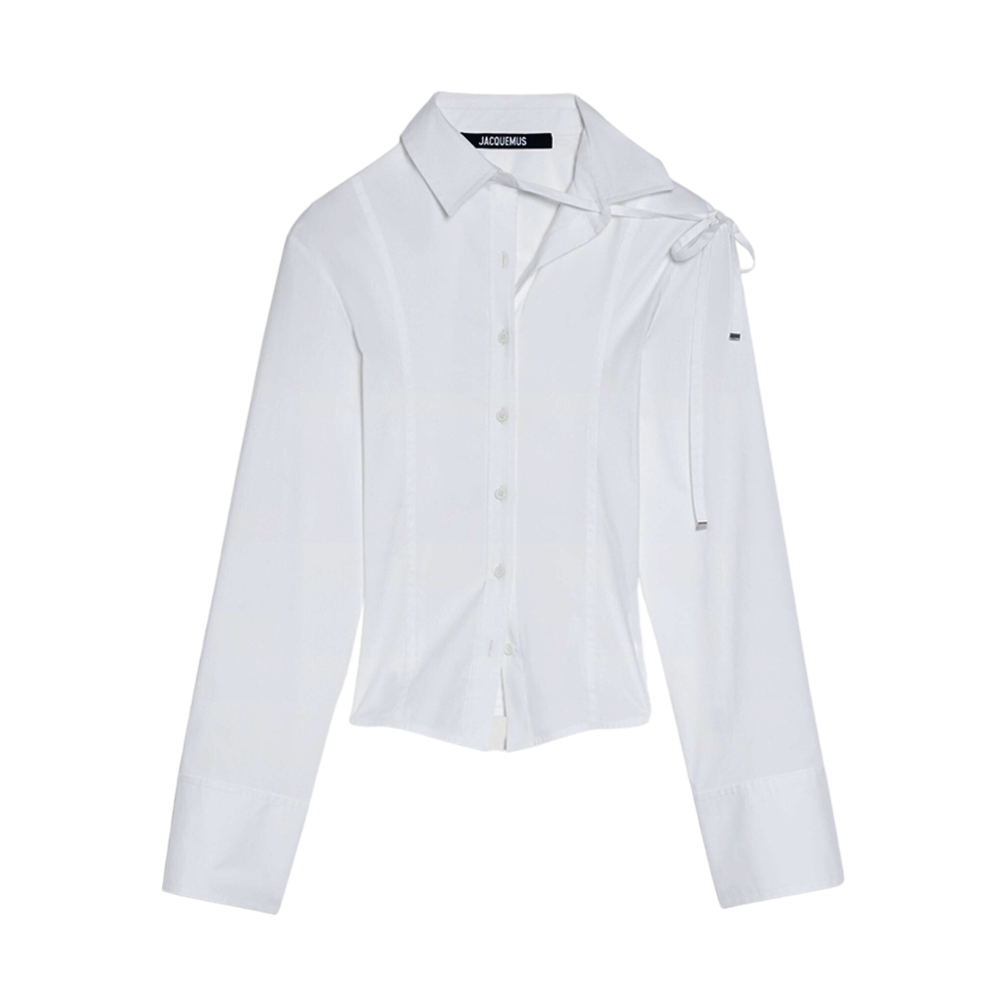 (W) 자크뮈스 라 슈미즈 루반 아워글래스 셔츠 화이트((W) Jacquemus La Chemise Ruban Hourglass Shirt White) - 1
