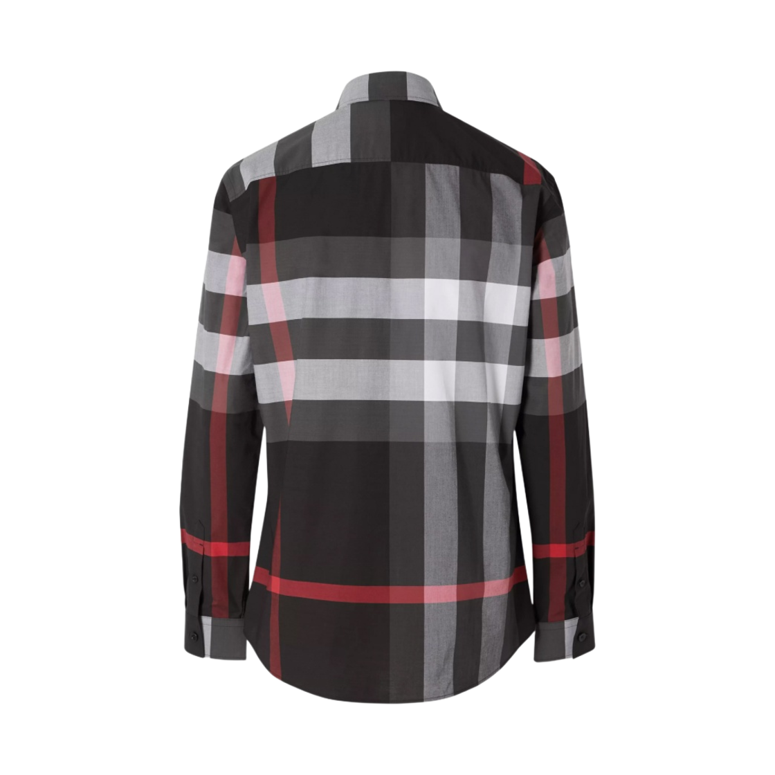 버버리 체크 스트레치 코튼 포플린 셔츠 차콜(Burberry Check Stretch Cotton Poplin Shirt Charcoal) - 2