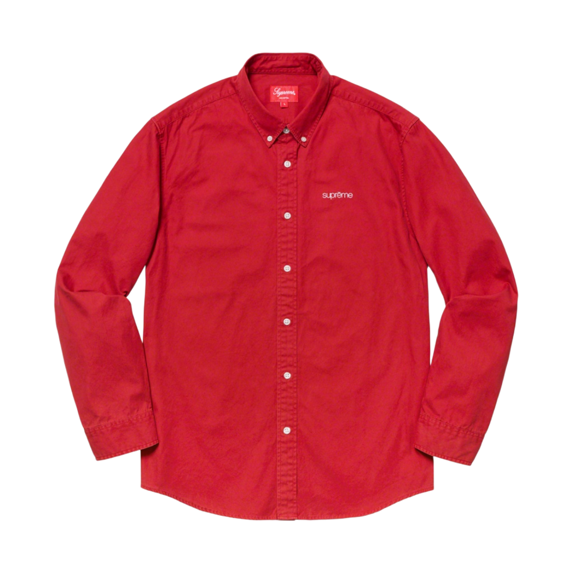 슈프림 워시드 트윌 셔츠 레드 - 19SS(Supreme Washed Twill Shirt Red - 19SS) - 1