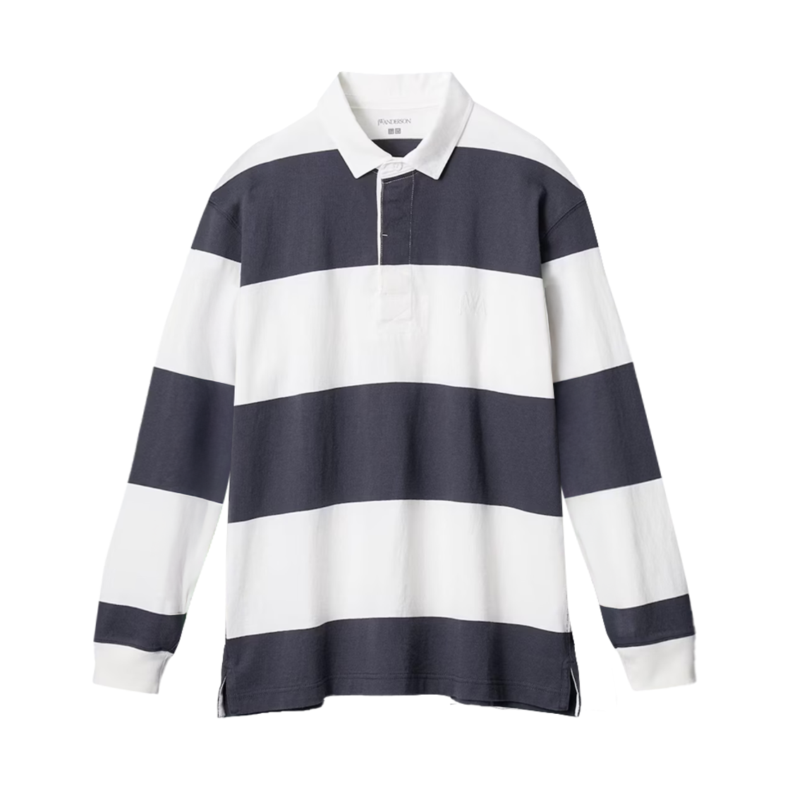 유니클로 x JW 앤더슨 오버사이즈 러거 스트라이프 폴로 셔츠 네이비 - KR(Uniqlo x JW Anderson Oversized Rugger Stripe Polo Shirt Navy - KR)