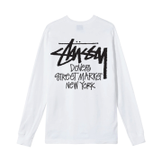 Stussy Stock DSM New York LS T-Shirt White