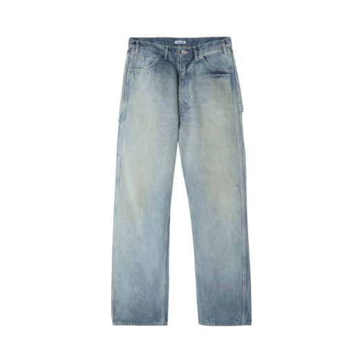 A24AP01DH Auralee Selvedge Faded Heavy Denim Painter Pants Faded Indigo - 24AW