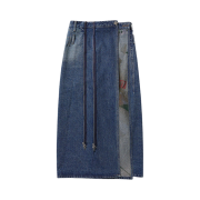 The Museum Visitor Flower Printed Reversible Lap Skirt  -23PS