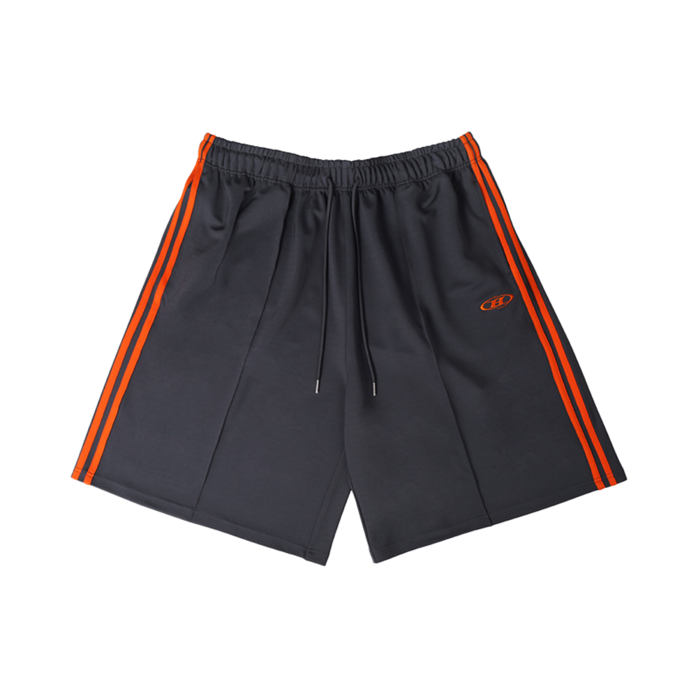 본투윈 심볼 B 트랙 라인 저지 버뮤다 팬츠 차콜(BORN TO WIN Symbol B Track Line Jersey Bermuda Pants Charcoal)