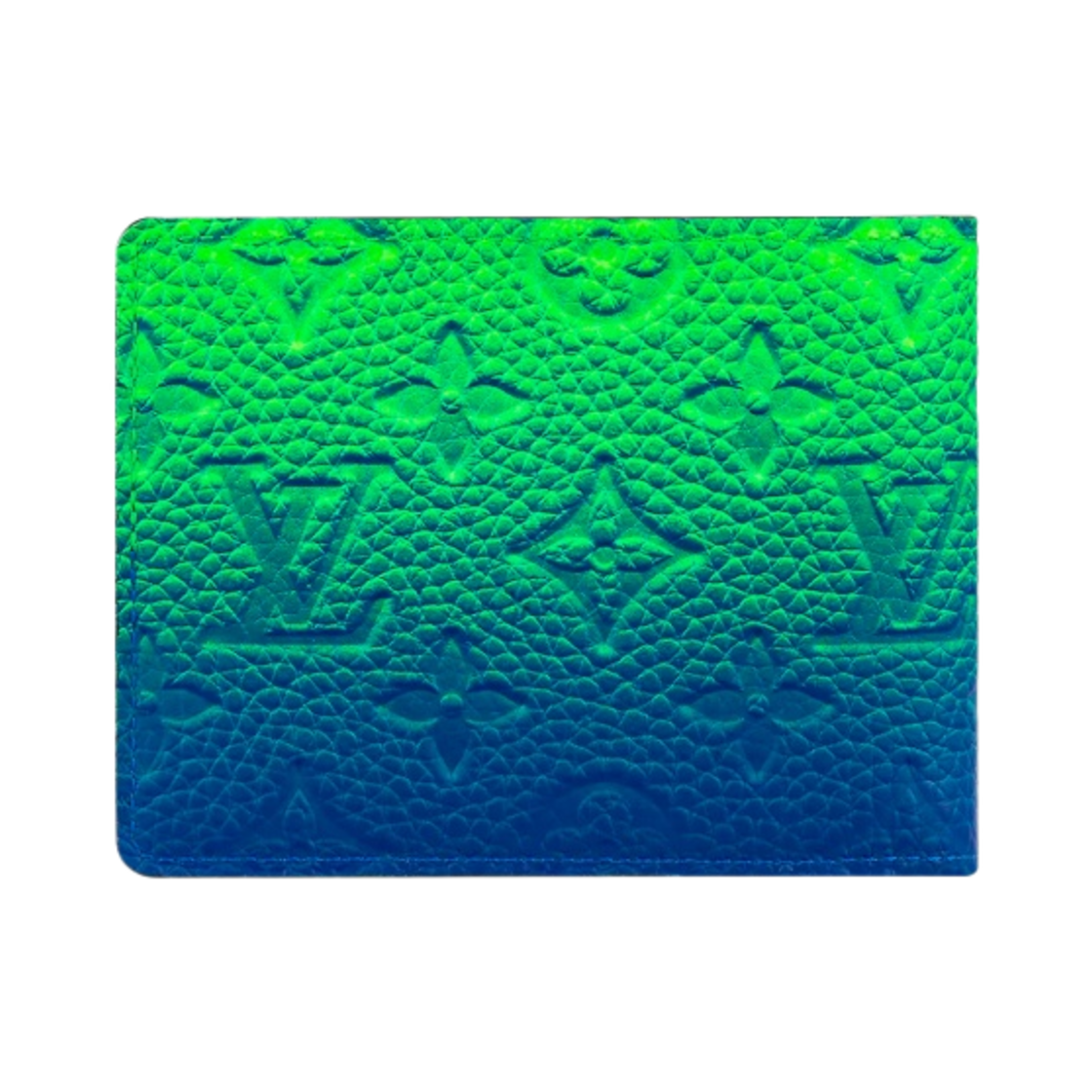 루이비통 슬렌더 월렛 토뤼옹 모노그램 블루 그린 Louis Vuitton KREAM