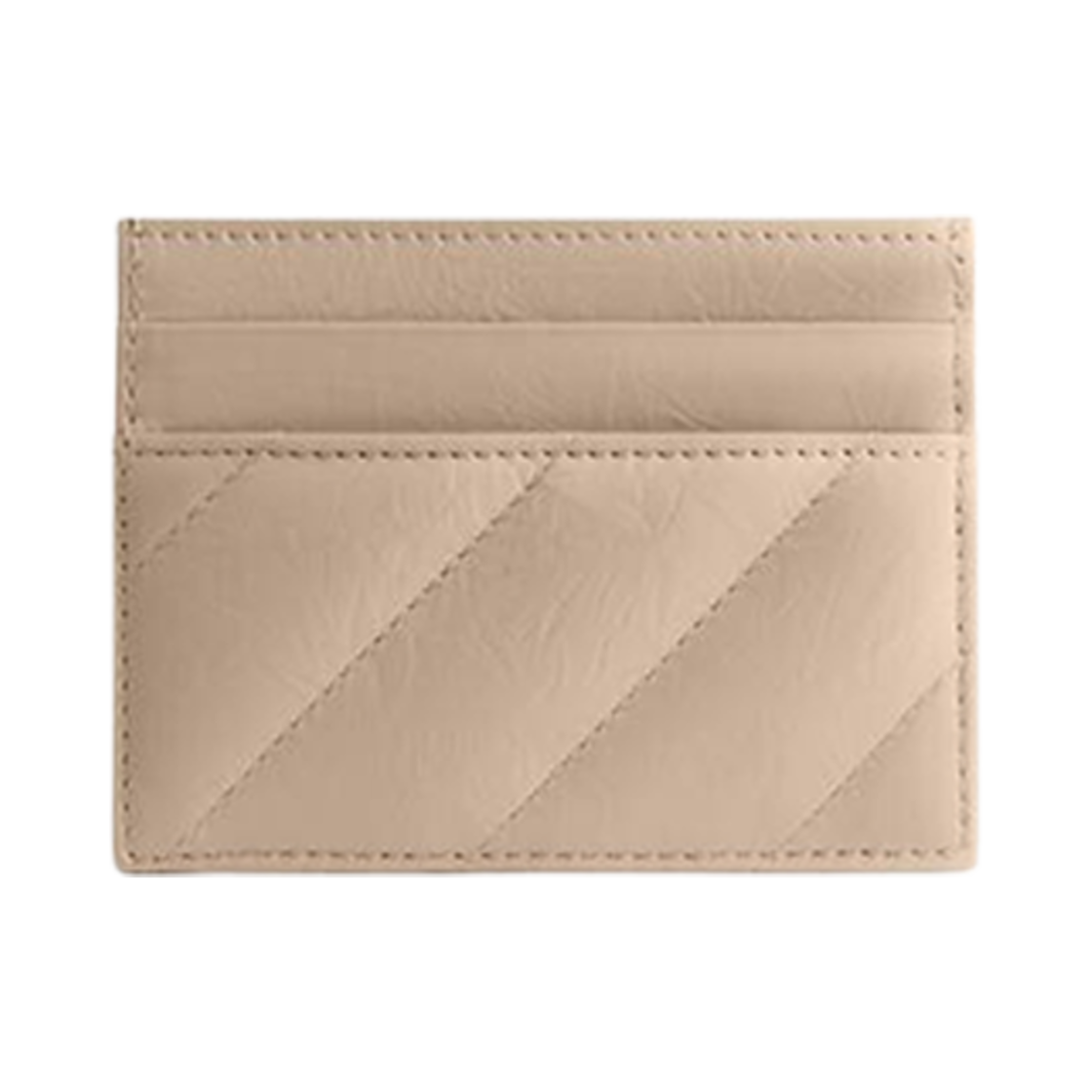 발렌시아가 크러쉬 카드 홀더 퀼티드 베이지(Balenciaga Crush Card Holder Quilted Beige) - 2
