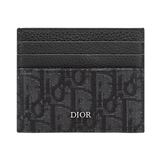 2ESCH135YSE-H03E Dior Card Holder Black Dior Oblique Jacquard