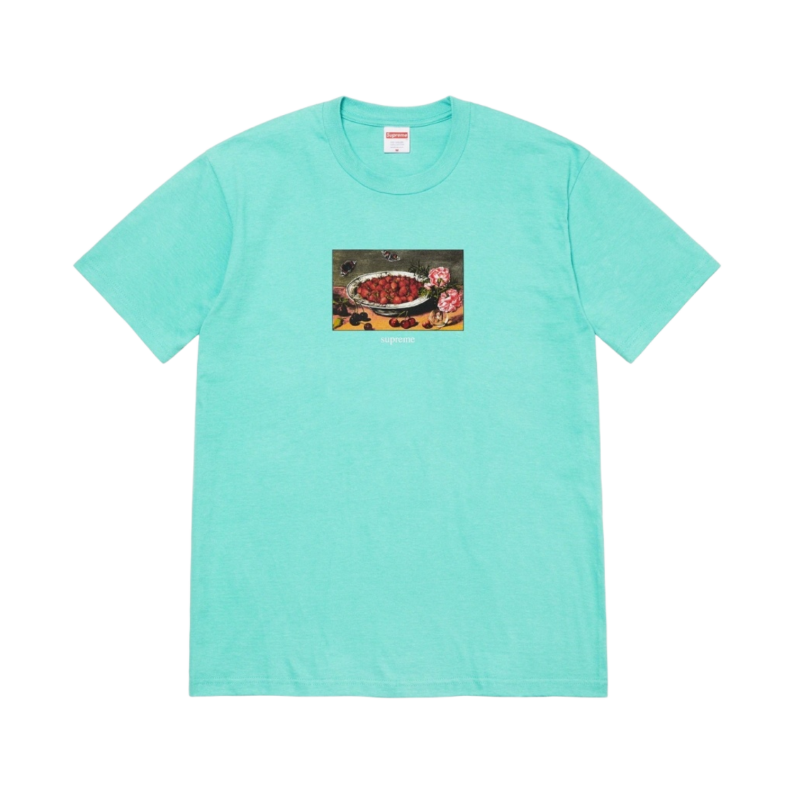 슈프림 스트로베리 티셔츠 틸 - 23SS(Supreme Strawberries T-Shirt Teal - 23SS) - 1