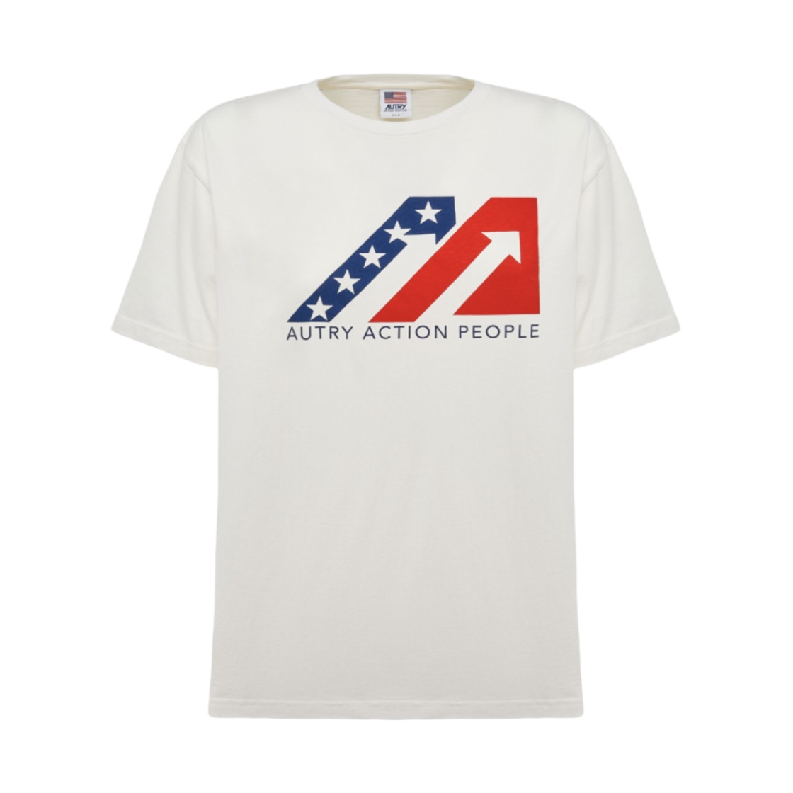 (W) 오트리 아이코닉 로고 크루넥 티셔츠 화이트((W) Autry Iconic Logo Crew Neck T-Shirt White)