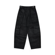 Project G/R Oversized Convertible Cargo Pants Coated Black